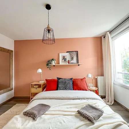 Confortable T2 Pour 4 Voyageurs, Parking Prive Et Terrasse 公寓 圖盧茲