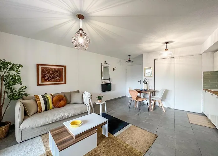 Confortable T2 Pour 4 Voyageurs, Parking Prive Et Terrasse Appartement *