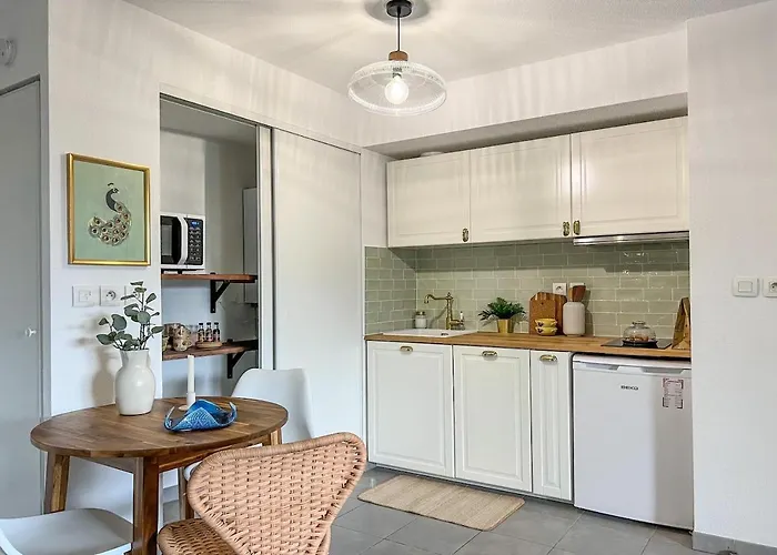 Confortable T2 Pour 4 Voyageurs, Parking Prive Et Terrasse Appartement